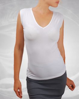 Блуза без ръкав и с шпиц бие