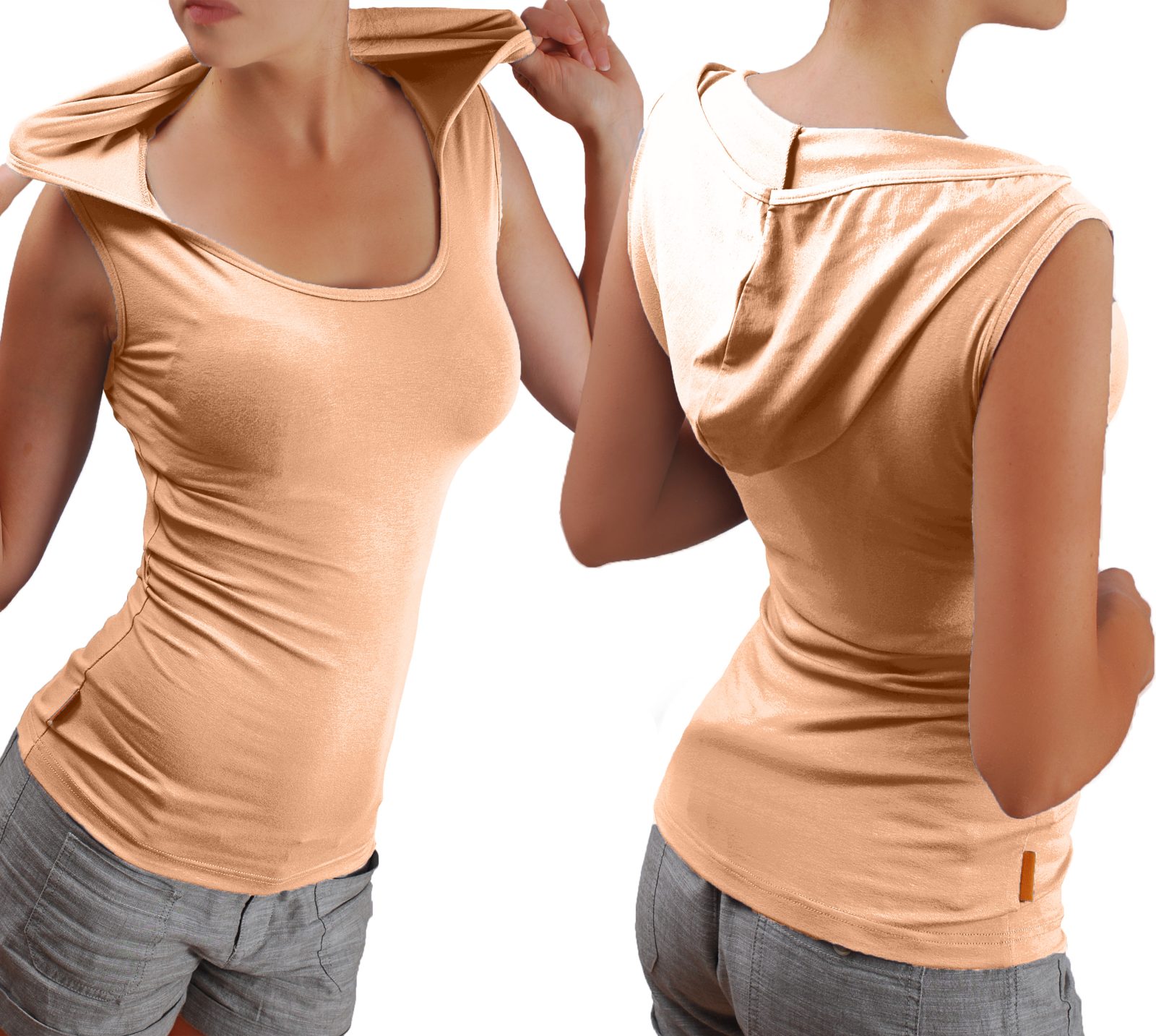 Блуза с качулка без ръкави - Image 6