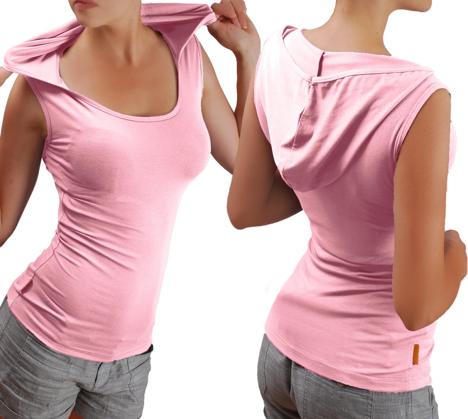 Блуза с качулка без ръкави - Image 8