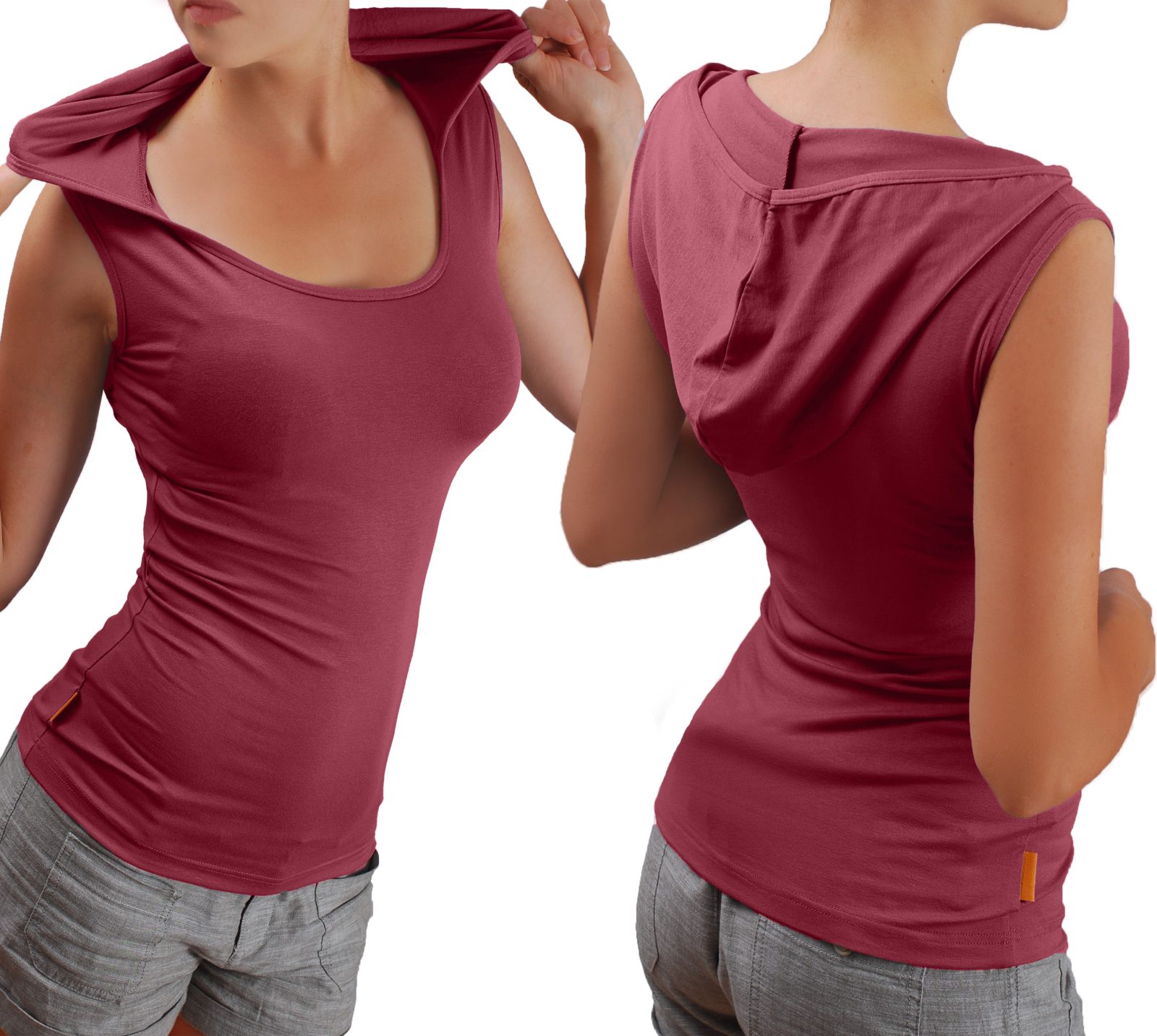 Блуза с качулка без ръкави - Image 9