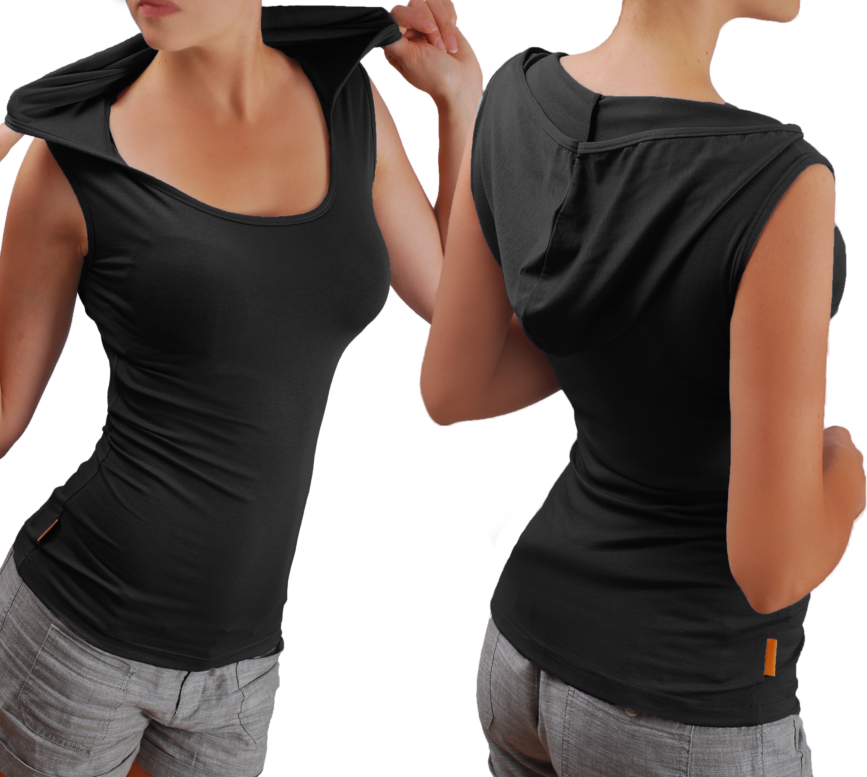 Блуза с качулка без ръкави - Image 10