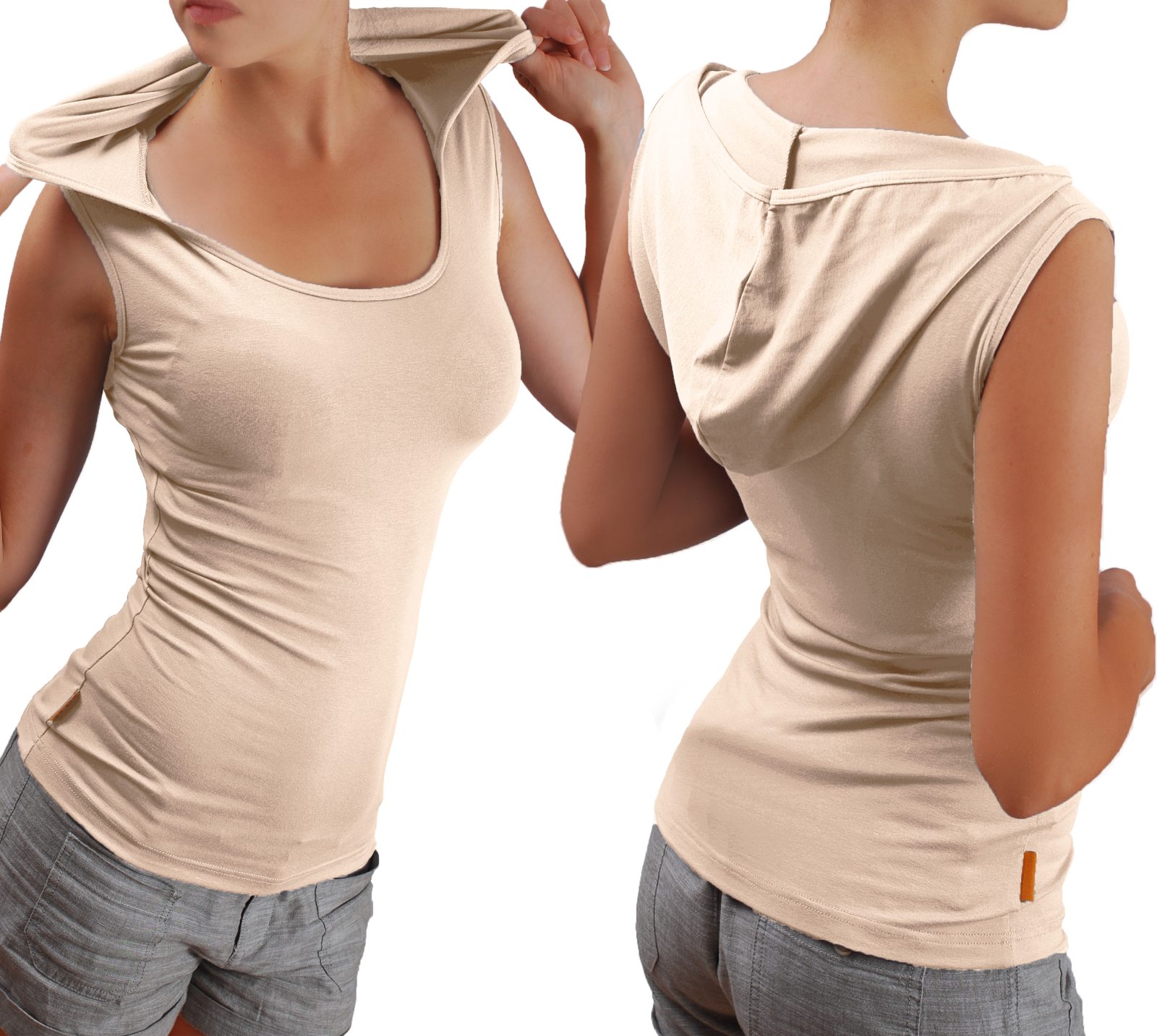 Блуза с качулка без ръкави - Image 11