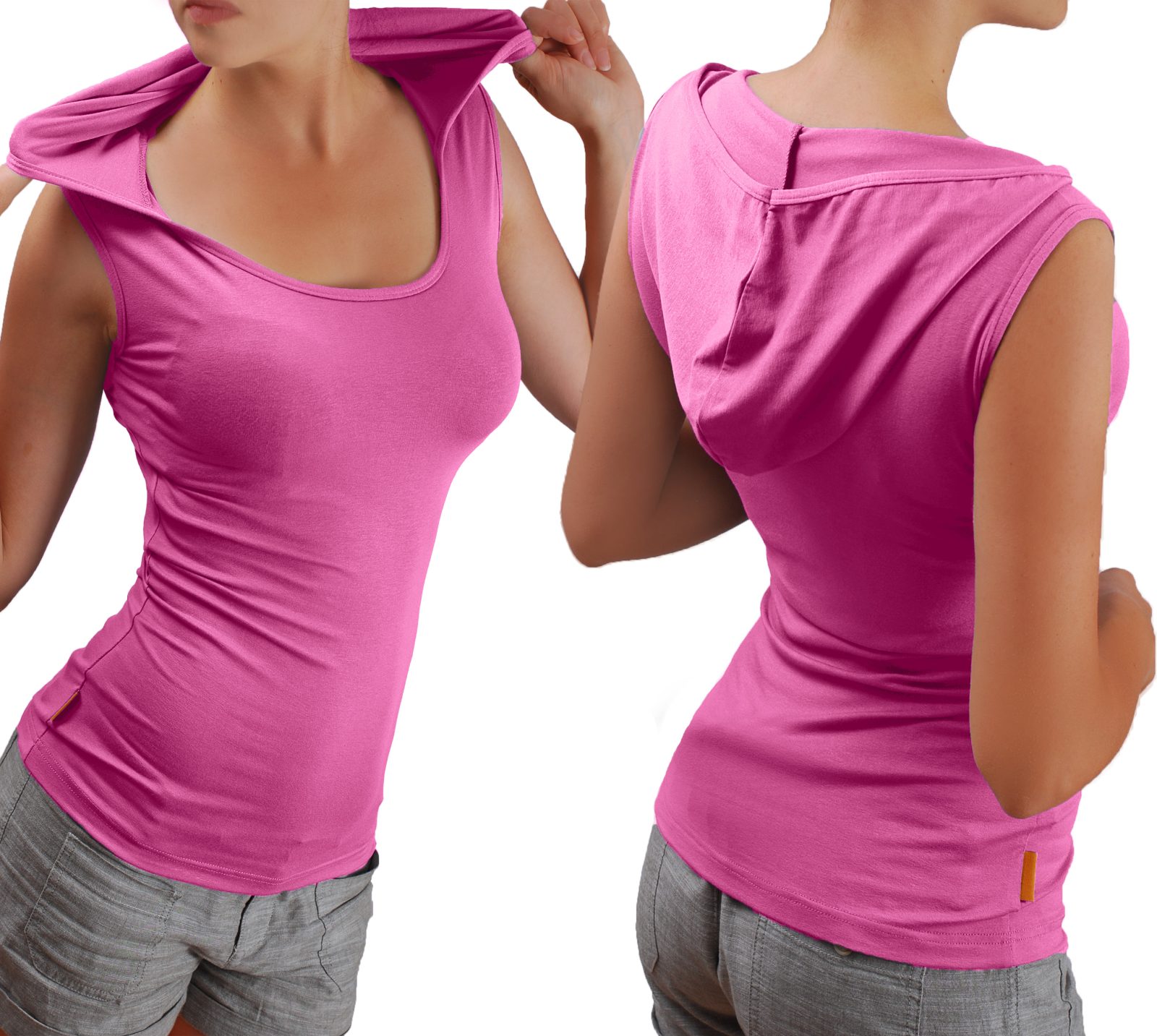 Блуза с качулка без ръкави - Image 12