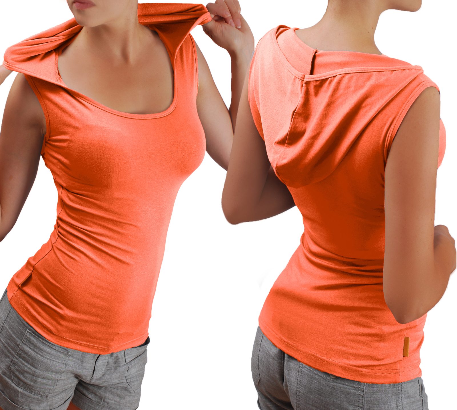 Блуза с качулка без ръкави - Image 15