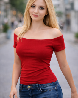 Блуза френско деколте и къс ръкав