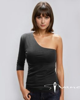 Блуза Уилма, едно голо рамо и 3/4 ръкав