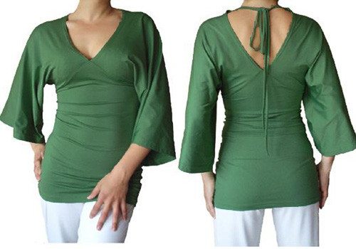 Туника V деколте и широки ръкави - Image 3