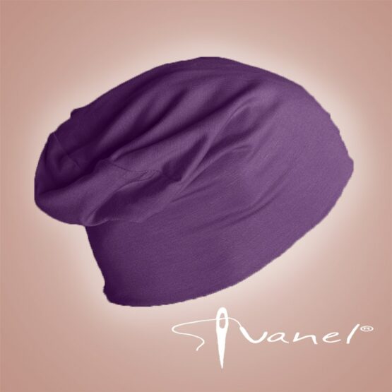 шапка от трико от онлайн магазин на ателие Иванел, тъмно лилав
