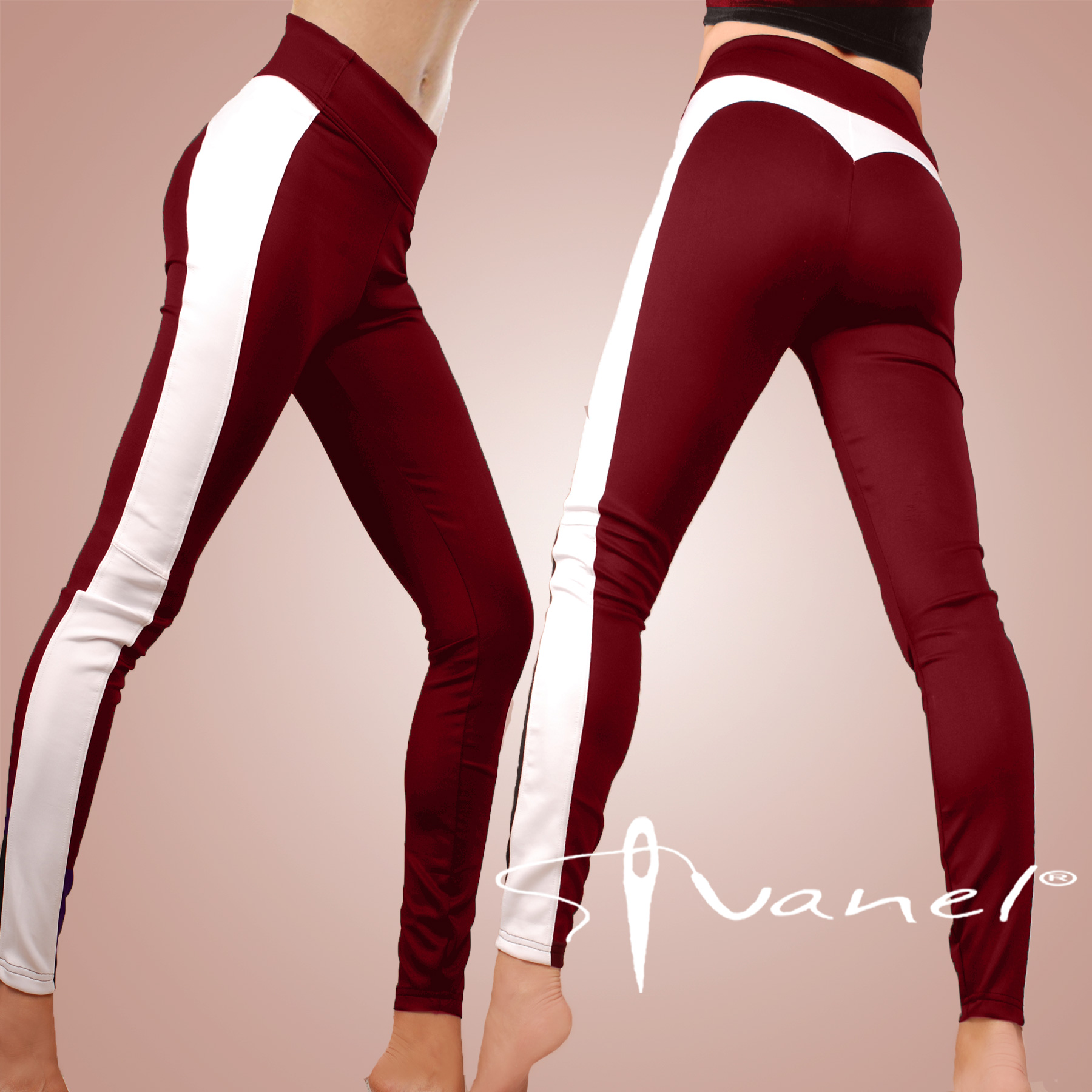 Дълъг черен клин с изваяни форми отзад и странична бяла лента - Image 9