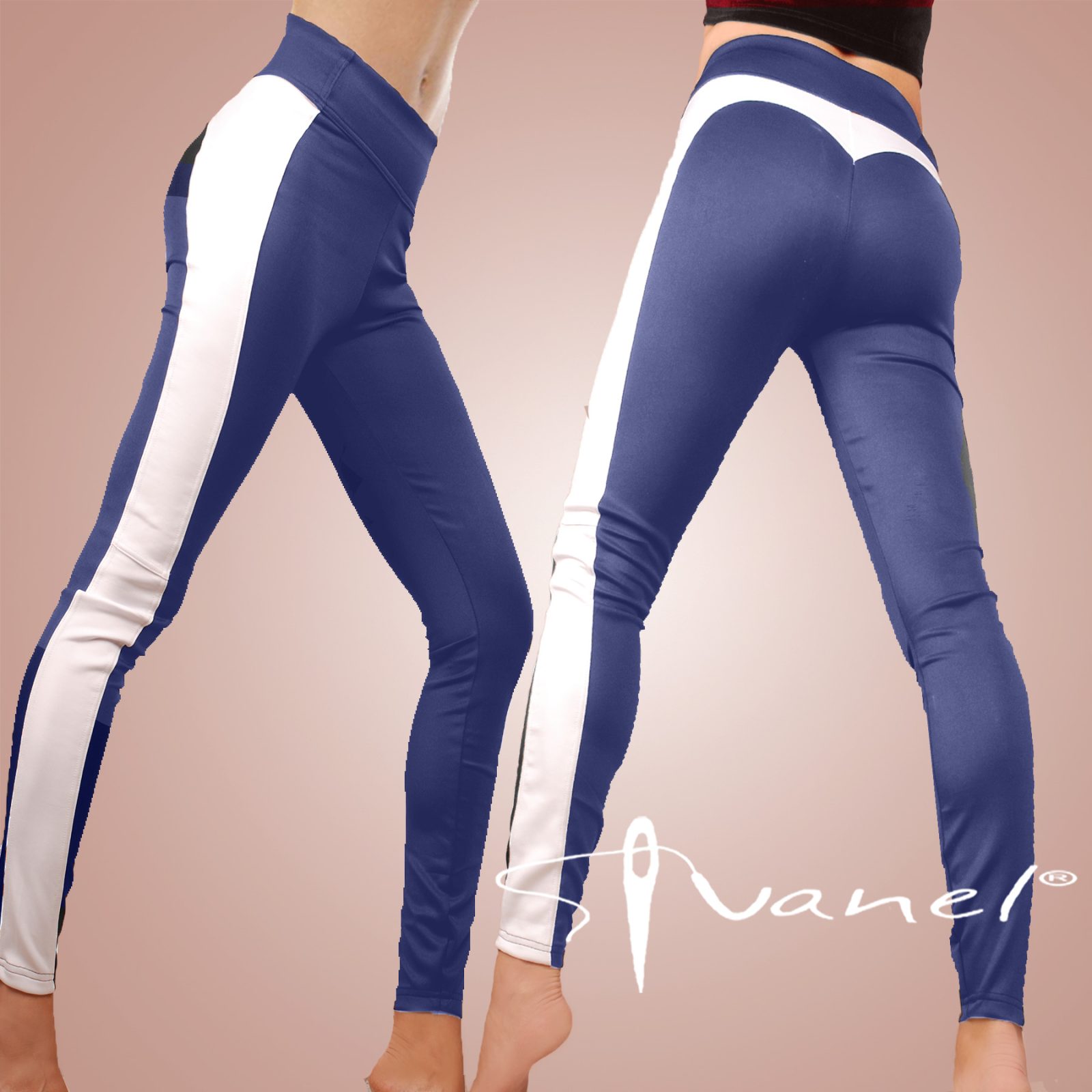 Дълъг черен клин с изваяни форми отзад и странична бяла лента - Image 7